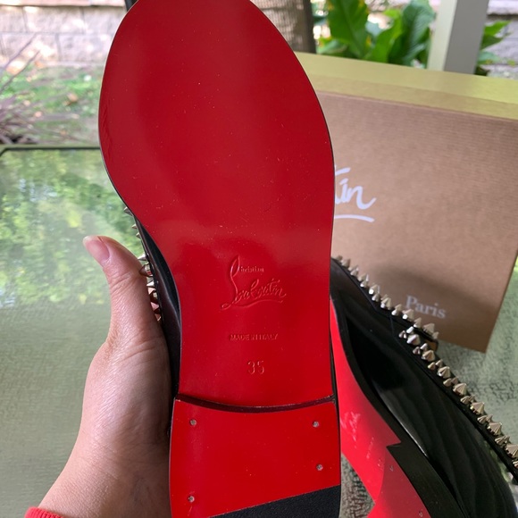 New Christian Louboutin Shoes Mattia Spikes Donna Loafers @louboutin size 35 - Picture 8 of 16